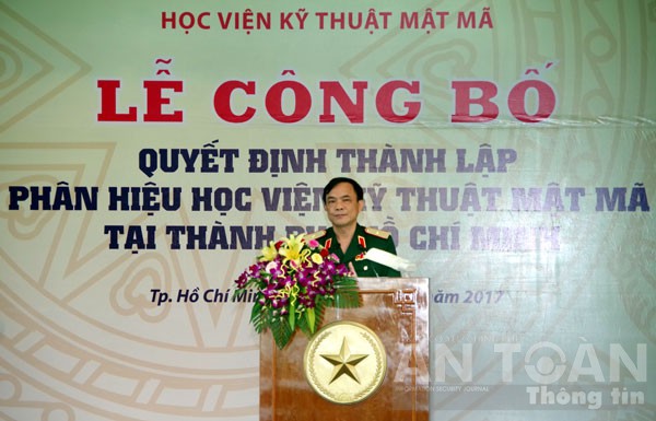 Thành lập Phân hiệu Học viện Kỹ thuật mật mã tại TP. Hồ Chí Minh